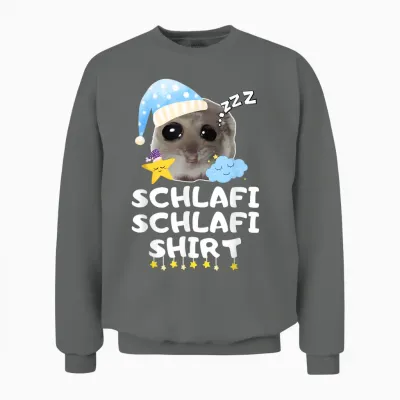 Schlafi Schlafi Funny Sad Hamster Cute Hamstie Unisex Sweatshirt - Graphite Heather
