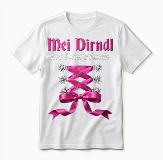 Trachtenshirt Damen Trachten T-Shirt Passend Für Oktoberfest Unisex T-Shirt in White