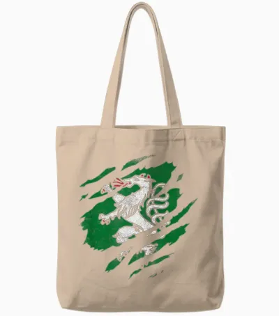 Styrian Panther Styrian Crest T-Shirt, Black, S Tote Bags - Natural