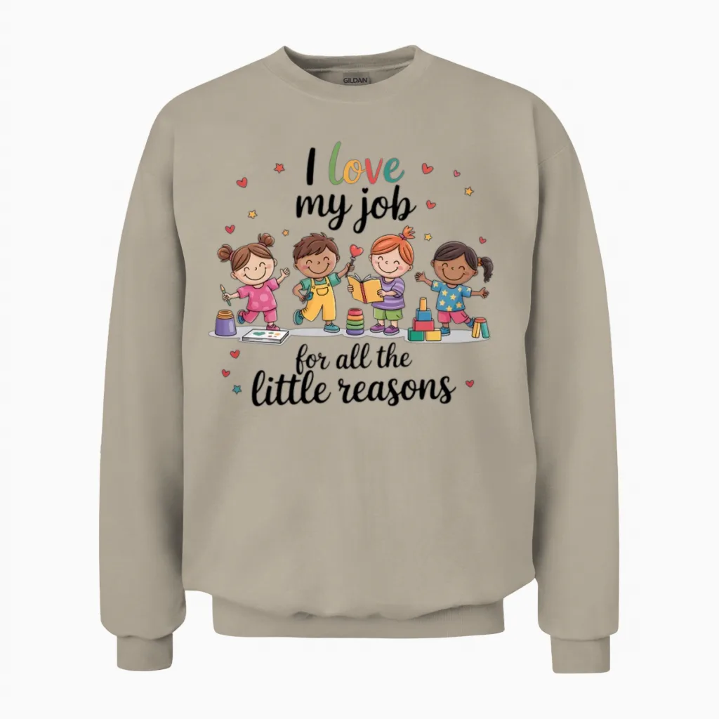 Proud Preschool Teacher Team Unisex Sweatshirt in Sand