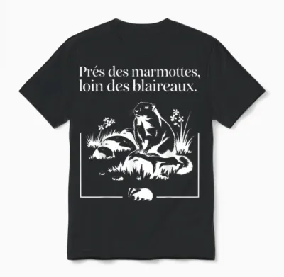 Marmots Badger Camping Forest Mountain Unisex T-Shirt - Black