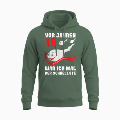 Vor 19 Jahren Junge Mädchen Geschenk 19. Geburtstag Unisex Hoodie - Military Green