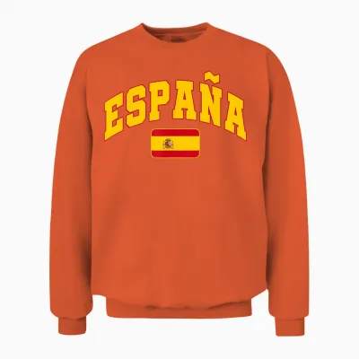 Espana Flag Spain Pride Design Unisex Sweatshirt - Orange