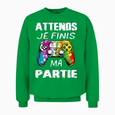 Funny Games Women and Men, Video Game T-Shirt Boys Child, Multicoloured, S, Short Sleeve, V-Neck, 100% Cotton, Imported, Unique Graphic, Gaming, Small Unisex Sweatshirt - Irish Green