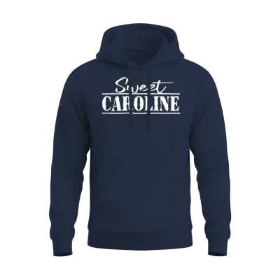 Sweet Caroline White 3 Unisex Hoodie - Navy