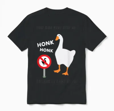 Funny Goose Game Untitled T-Shirt, Black Unisex T-Shirt - Black