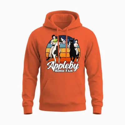 Horse Racing Unisex Hoodie - Orange