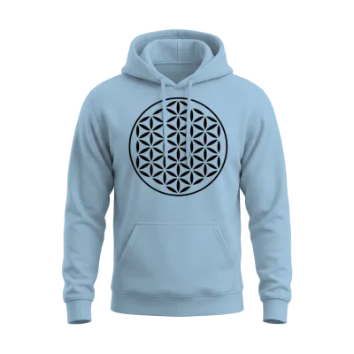 Flower of Life - Vector Kompact Unisex Hoodie - Light Blue