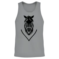 Dark Horse Head — Lovers Unisex Tank Top - Sport Grey – 2