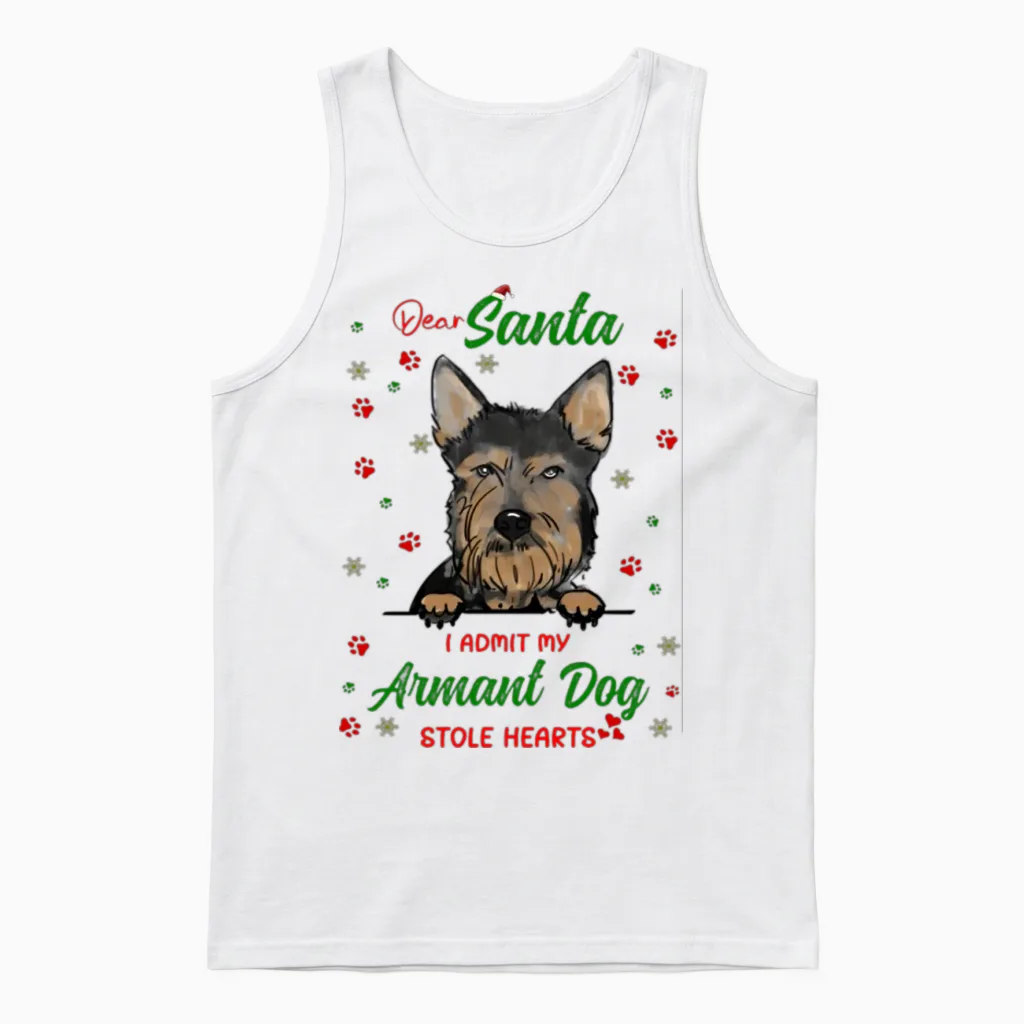 Armant Dog Dog Christmas Dog Breed Unisex Tank Top in White