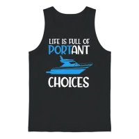 Funny Boating Boat Captain Unisex Tank Top - Black – 1
