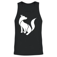 Fox Silhouette Kids Gift Lover Design 1 1 Unisex Tank Top - Black – 2