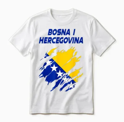 Bosnien Flagge Herzegowina Unisex T-Shirt - White