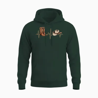 Line Dance Herzschlag Ekg Line Dancing Unisex Hoodie - Forest