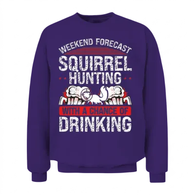 Squirrel Hunting Team Squirrel Removal Technician Unisex Sweatshirt - Purple