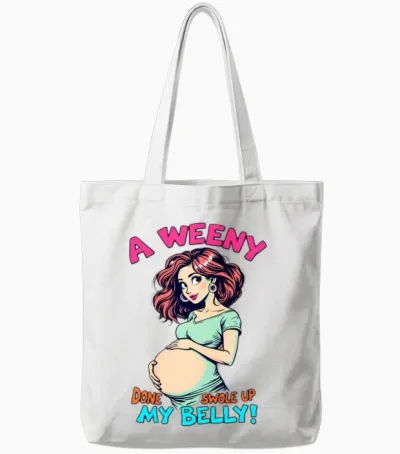Pregnancy Tote Bags - White