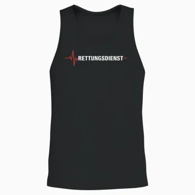 Rettungsdienst Herzschlag Sanitäter Ekg Notfall Unisex Tank Top - Black