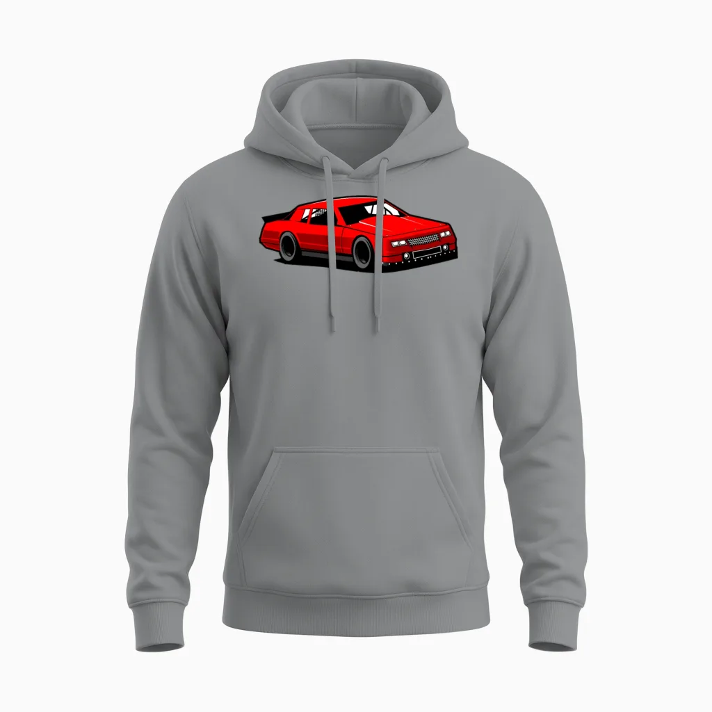 Chevy Monte Carlo Racing Car Unisex Hoodie in Sport Grey