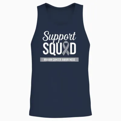 Ruban Gris Pour La Sensibilisation Au Cancer Du Cerveau Unisex Tank Top - Navy