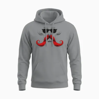 Majestic Big Mustache Unisex Hoodie - Sport Grey