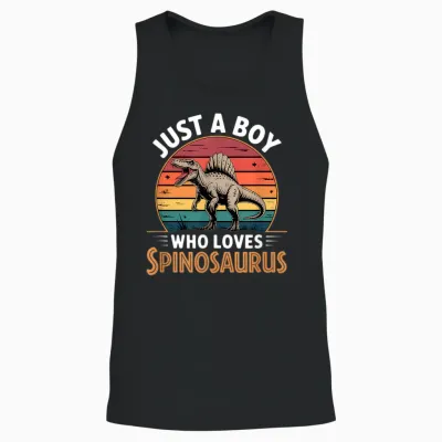 Spinosaurus Boy Unisex Tank Top - Black