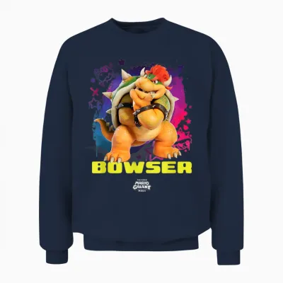 The Super Mario Galaxy Movie Cool Bowser Unisex Sweatshirt - Navy