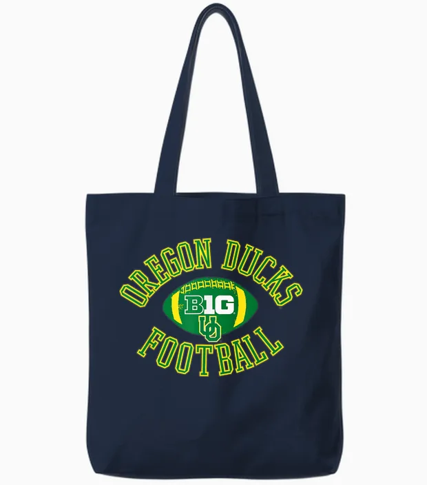 Oregon Ducks Big 10 Football Huddle Officially Licensed Tote Bags in Navy