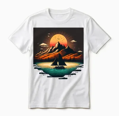 Retro Sunset Unisex T-Shirt - White