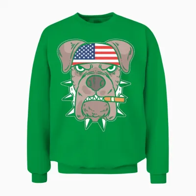 Dog Smoking Dog Walkers Gift Unisex Sweatshirt - Irish Green