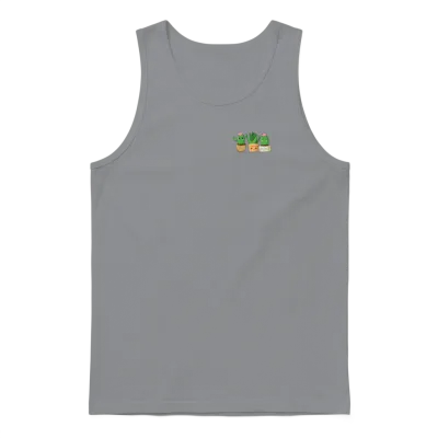 Cactus, Cactus Pocket, Plant Lover, Minimalist Unisex Tank Top - Sport Grey