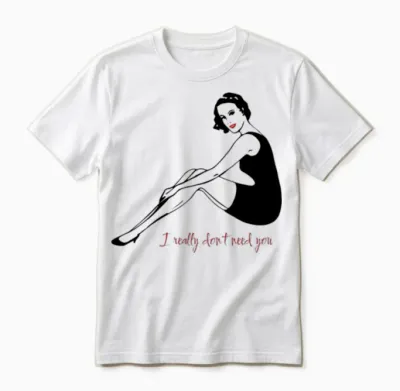 Pin Up Girl Retro Unisex T-Shirt - White