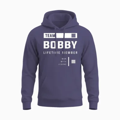Team Bobby Lifetime Member Funny Name Bobby Unisex Hoodie - Heather Sport Dark Navy
