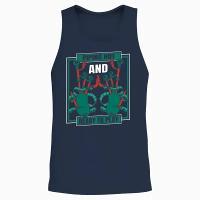 Piping Hot and Ready to Play Great Highland Unisex Tank Top - Navy