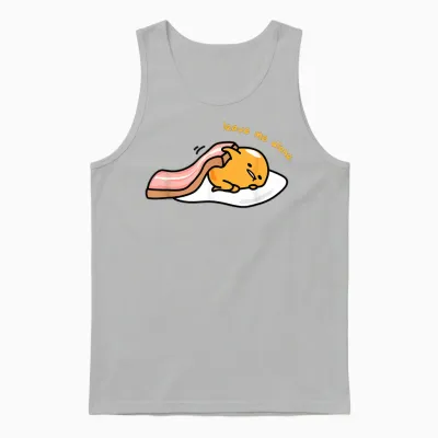 Gudetama Leave Me Alone Unisex Tank Top - Ash