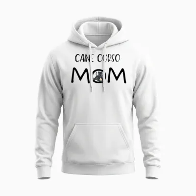 Cane Corso Dog, Dog of Mom Unisex Hoodie - White