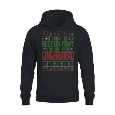 Accountant Christmas Saying Unisex Hoodie - Black