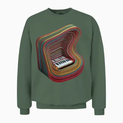 Instrument Music Unisex Sweatshirt - Military Green