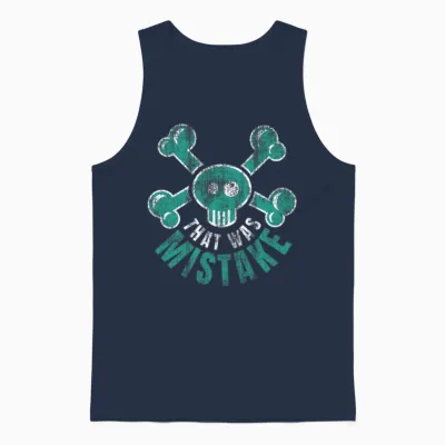 That Was Mistake - Retro Funny Unisex Tank Top - Navy