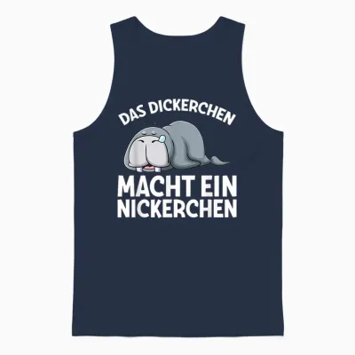 Das Dickerchen Macht Ein Nickerchen Walross Pyjama Schlaf Unisex Tank Top - Navy