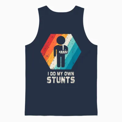Broken Arm Shirt Hand Wrist Elbow Injury Get Well Soon Gift Unisex Tank Top - Navy