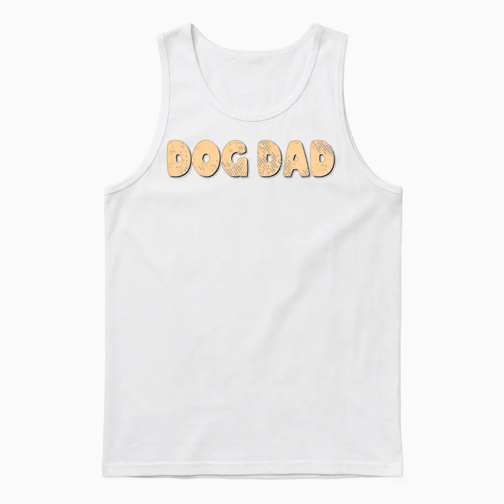 Dog Dad Unisex Tank Top in White