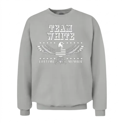 Team White Last Name Surname Pride Unisex Sweatshirt - Ash