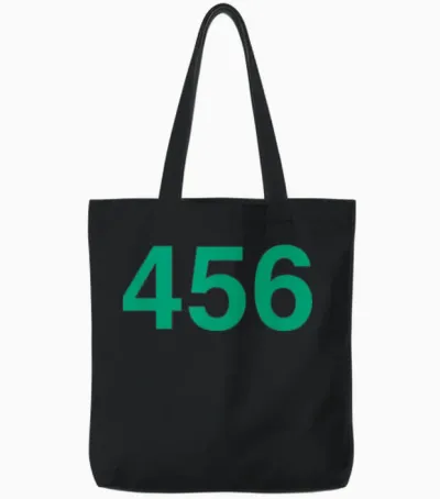 Squid Game Player 456 Costume Tote Bags - Black