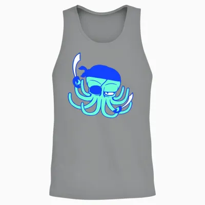 Octopus Pirate Crew Captain Sailor Buccaneer Sail Unisex Tank Top - Sport Grey