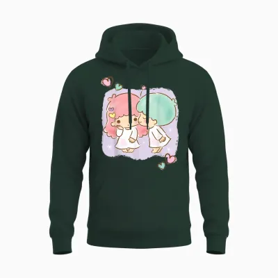 Little Twin Stars "be My Valentine" Unisex Hoodie - Forest