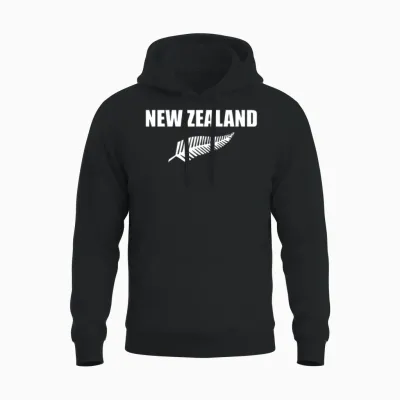 New Zealand Unisex Hoodie - Black