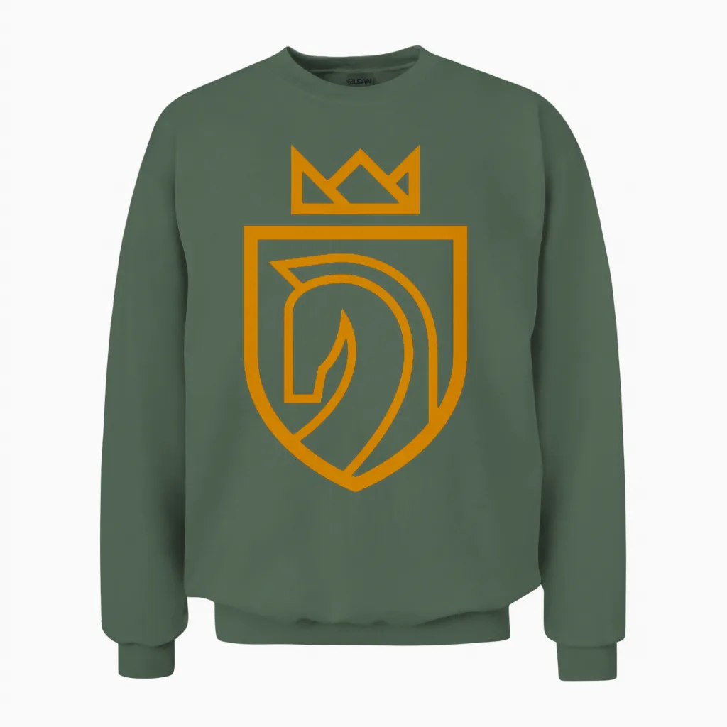 Royal Horse Lovers Unisex Sweatshirt in Military Green