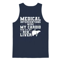 Liver Transplant Unisex Tank Top - Navy – 1