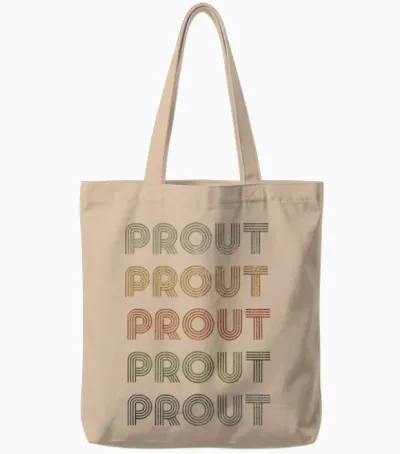 Love Heart Prout Tee Grunge Vintage Style Black Prout T-Shirt, Black, S Tote Bags - Natural