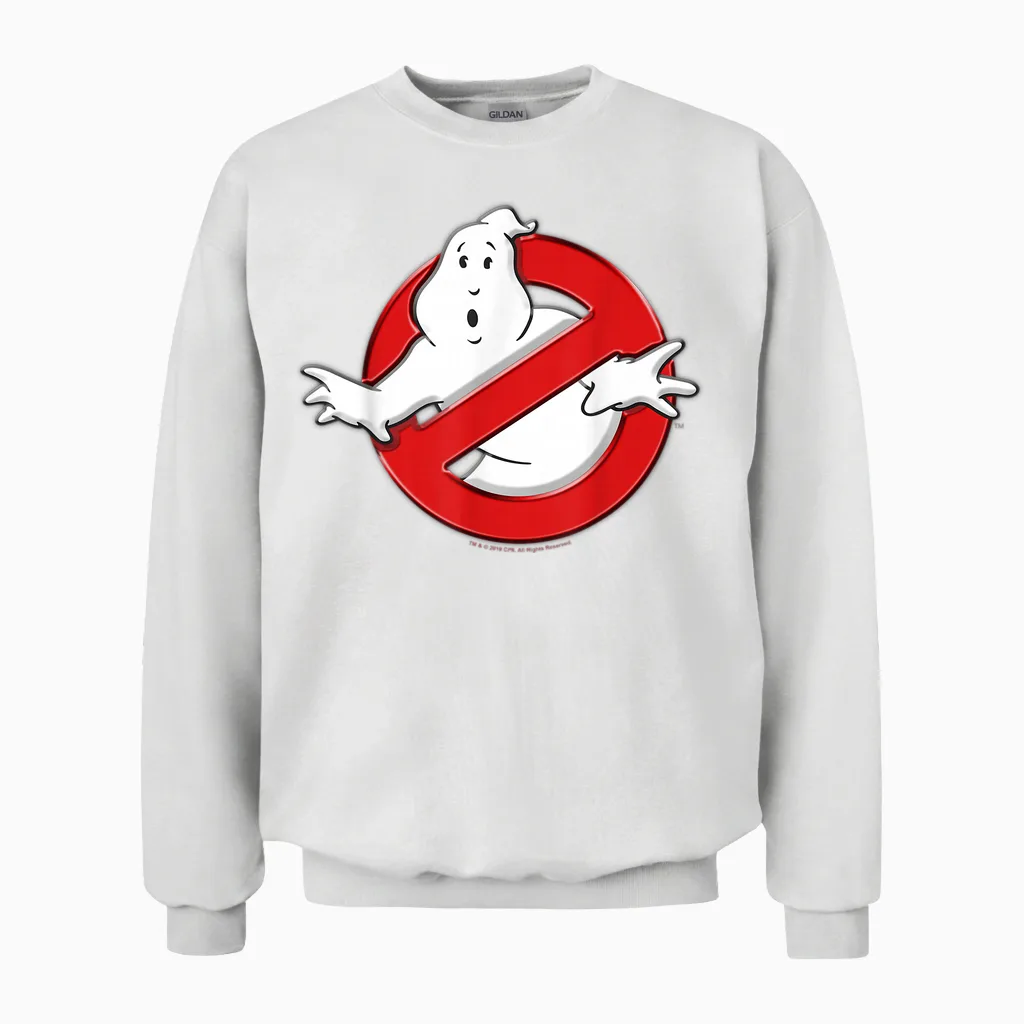 Ghostbusters Classic T-Shirt Movie Logo Unisex Sweatshirt in White